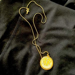 Gold plated necklace with Libra Zodiac charm